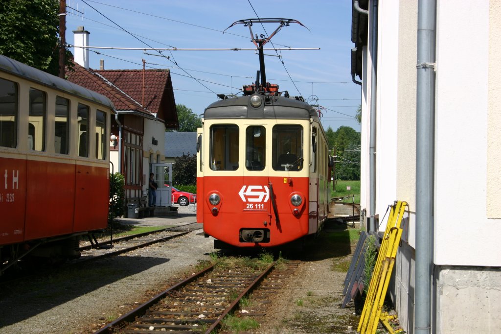 26 111 der RBAS am 29.07.09. im Bahnhof Attersee.