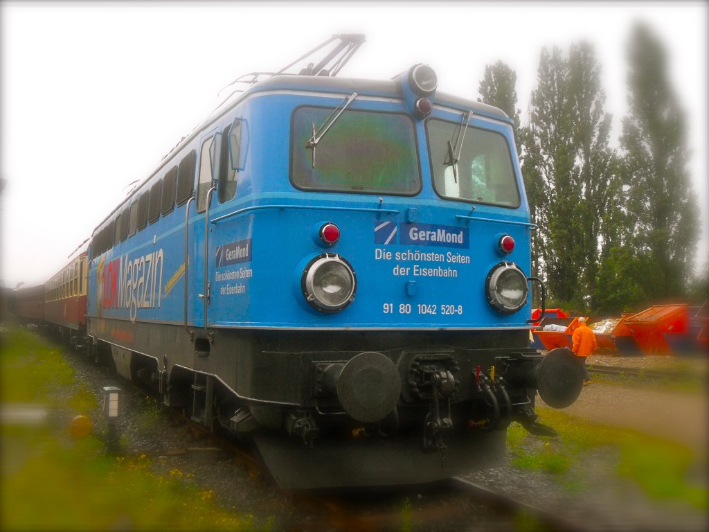GeraMond 1042 520-8 (ex. BB) im Sommer 2010 zum Bahnjubilum  175 Jahre Deutsche Eisenbahn  im Rheinischen Industriebahnmuseum (RIM) Kln Nippes.